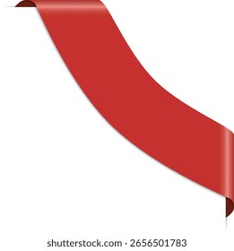 ilustração vetorial do banner da faixa de opções de canto vermelho