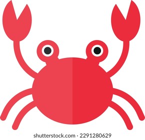Vector illustration of a red crab.