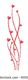 Vector illustration of red creative element frames