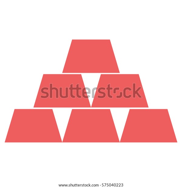 Vector Illustration Red Cup Pyramid Icon Stock Vector (Royalty Free ...