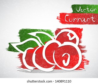 Vector illustration of red currant