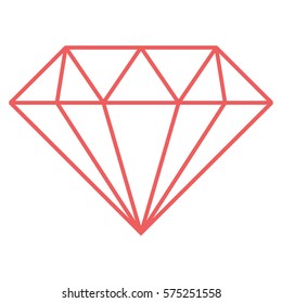 Ilustración vectorial del icono del diamante rojo
