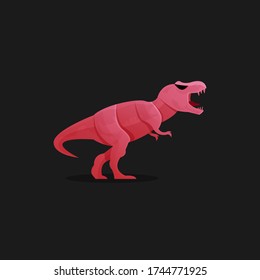 Vector illustration of red dinosaurus logo template and business card design template.
Suitable for Creative Industries, Company, Multimedia, Entertainment, Education, Shop 
and other related business