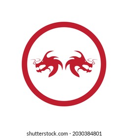 vector illustration of Red Dragon logo design