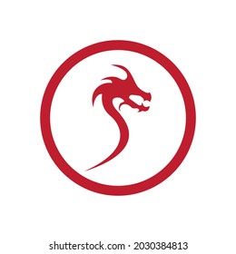 vector illustration of Red Dragon logo design