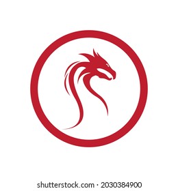 vector illustration of Red Dragon logo design