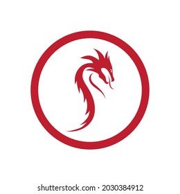 vector illustration of Red Dragon logo design
