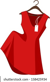 Vector illustration of a red dress