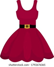Vector illustration of a red dress