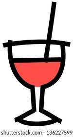 Vector illustration of a red drink