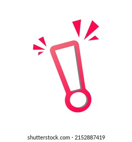 Vector illustration of red exclamation mark icon