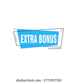 Vector Illustration Red Extra Bonus Label. Modern Web Banner Element