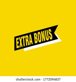 Vector Illustration Red Extra Bonus Label. Modern Web Banner Element