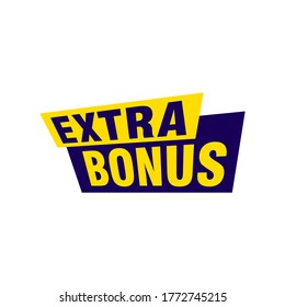 Vector Illustration Red Extra Bonus Label. Modern Web Banner Element