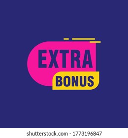 Vektor Illustration Red Extra Bonus Label. Modernes Webbanner-Element