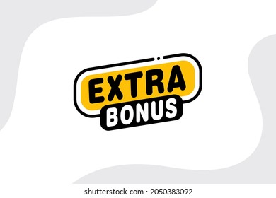 Vector Illustration Red Extra Bonus Label. Modern Web Banner