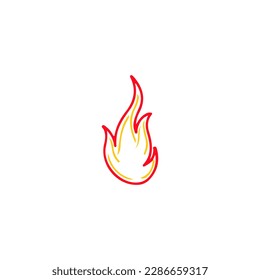 vector illustration of red fire