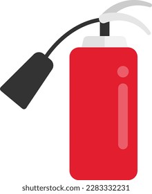 Ilustración vectorial de un icono del extintor de incendios rojo. Extinguízate y combate el fuego.