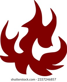 vector illustration of red fire icon