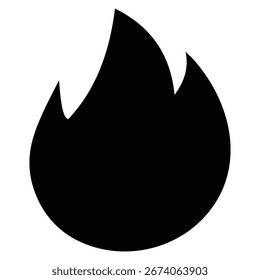 Vektorgrafik eines roten Feuers, Feuer-Symbol.