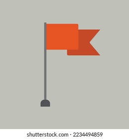 Ilustración vectorial del icono de la bandera roja.