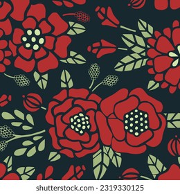 Vektorgrafik roter Blumen