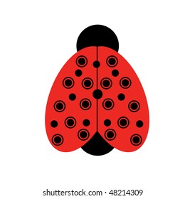 a vector illustration of a red fly bug