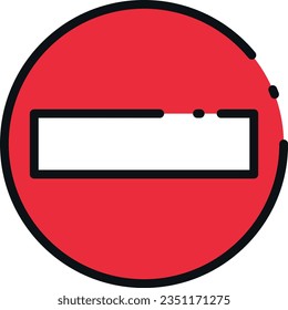 Vektorgrafik des roten verbotenen Symbols. Zugriff verweigert Symbol.