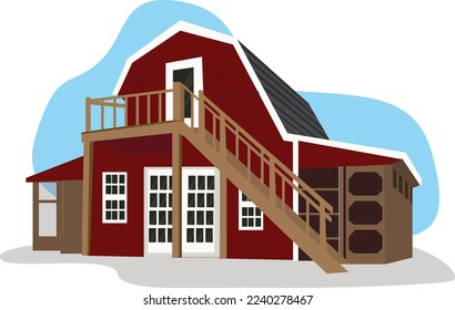 vector illustration red form house