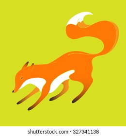Vector illustration of a red fox