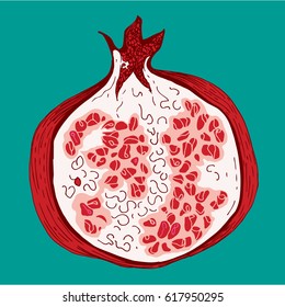 vector illustration of red garnet