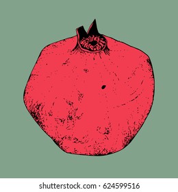 vector illustration of red garnet