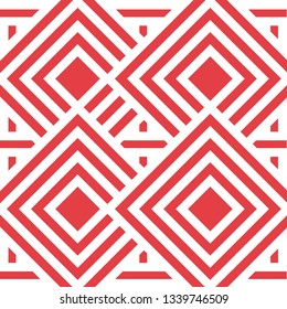 vector illustration red geometric seamless pattern