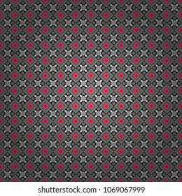 Vector illustration. Red, gray and green abstract background painted geometry shine and layer element seamless pattern.