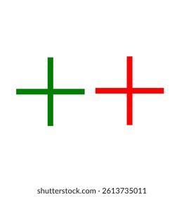 Vector illustration of red and green candlestick chart used in stock and crypto market technical analysis