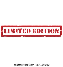 Vector illustration red grunge rubber stamp with text limited edition