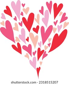 Vector illustration of red heart