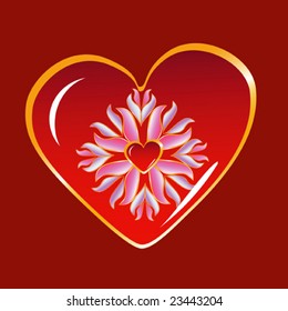 vector illustration "red heart"