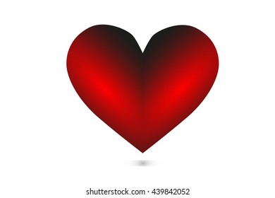 Vector illustration of red heart