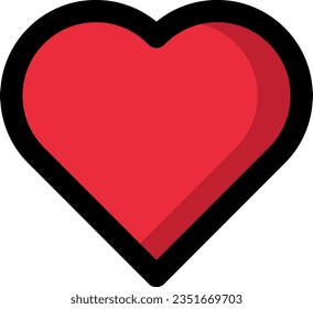 Vector illustration of a red heart icon.