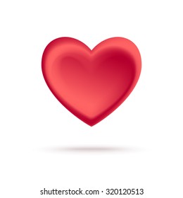 Vector illustration of a red heart - Isolated. Eps 10