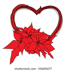 Vector Illustration Red Heart Love Symbol