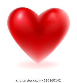 Vector illustration of Red heart shape