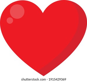 vector illustration of a red heart symbolizing love