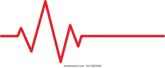 Vektorgrafik der roten Herzschlaglinie