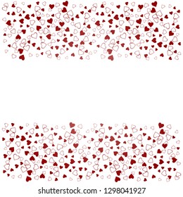 Vector illustration of Red hearts