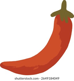 Vector illustration of a red hot chili pepper	