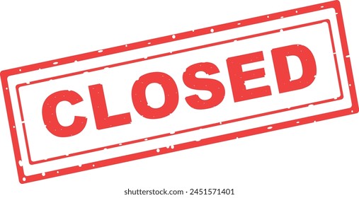 vector illustration red icon closed stamped text