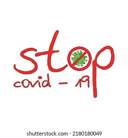Koronavirus-Infektionsskizze stoppen