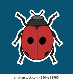 Vector Illustration of red insects